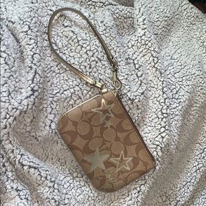 Gold Coach Wristlet